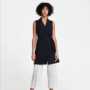 ZARA - Sleeveless Heavy Dark Blue Waistcoat